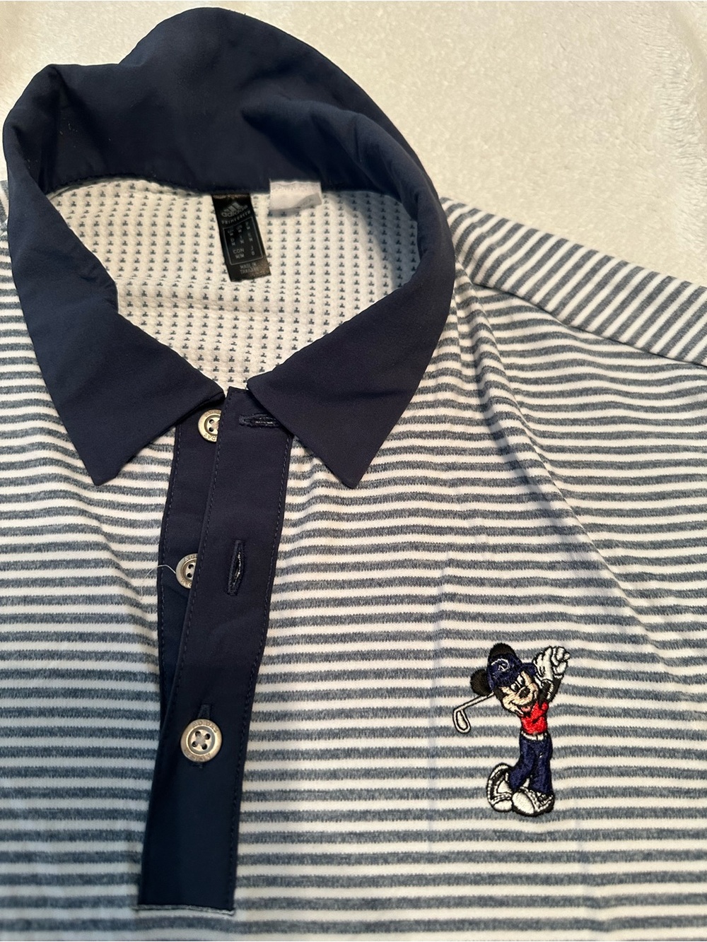 Adidas Men's Golf Polo Shirt with Disney Mickey Embroidery